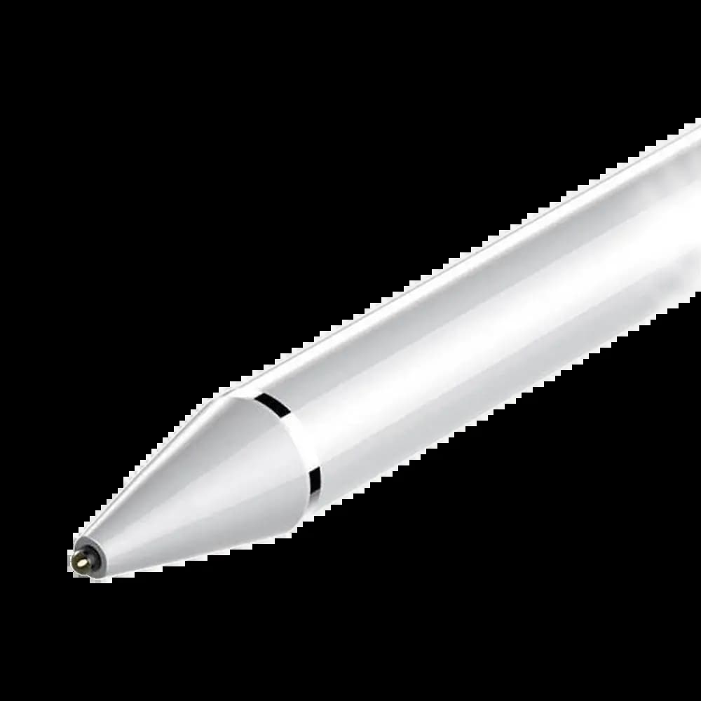 Stylet capacitif pour smartphone et tablette avec clip de fixation intégré - Usams US-ZB057 Blanc - Vue 3