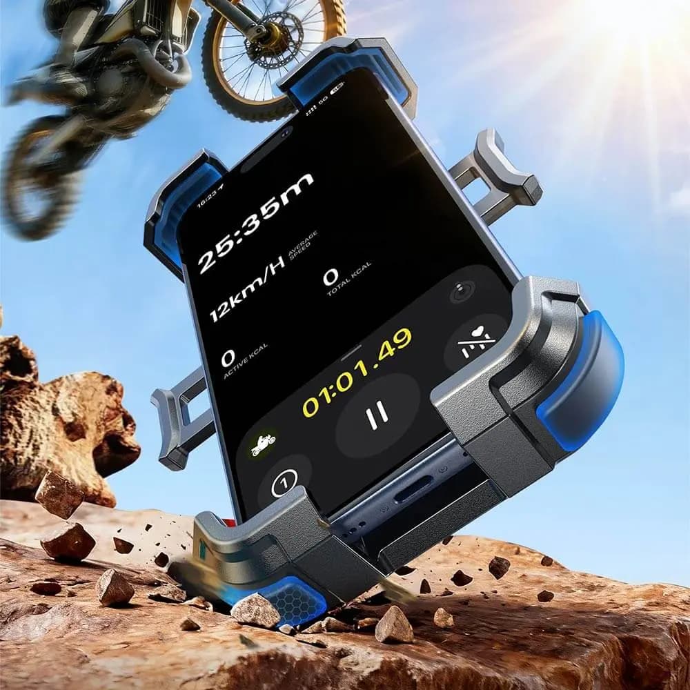 Support Smartphone pour Vélo & Moto JOYROOM JR-ZS526 Noir - Vue 4