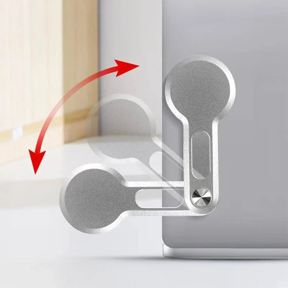 Support smartphone magnétique pour ordinateur portable - fixation écran latérale Blanc - Vue 2