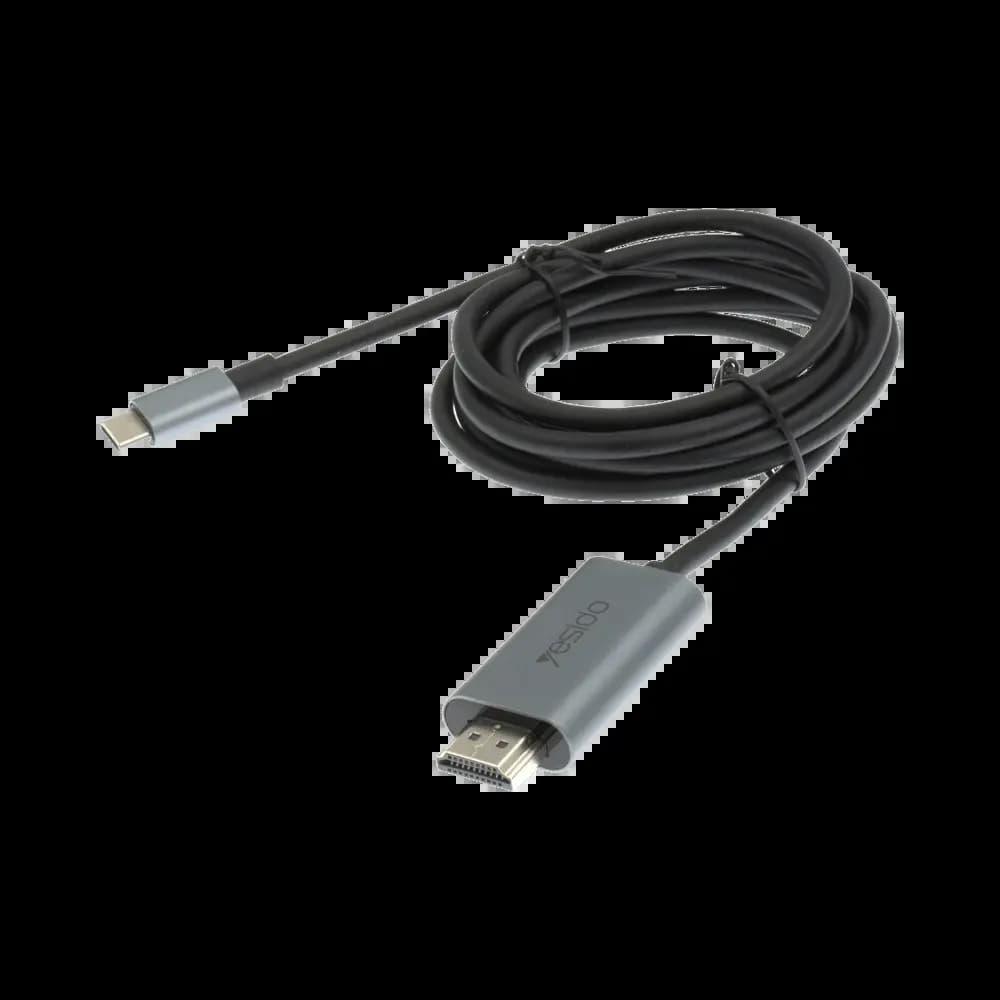 Câble USB-C vers HDMI 4K 60Hz (2m) – Yesido HM10 Noir - Vue 2