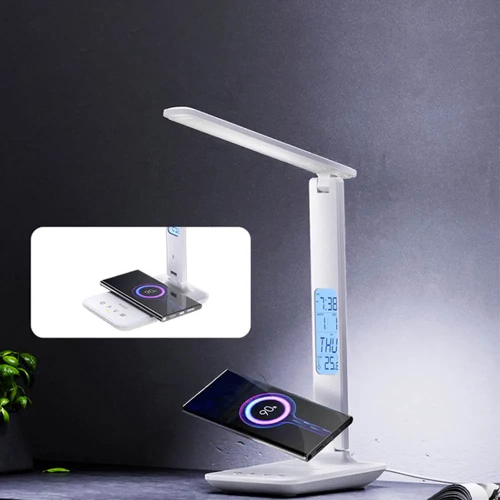 Lampe LED avec Charge Sans Fil pour Smartphone Yesido Blanc - Vue 15