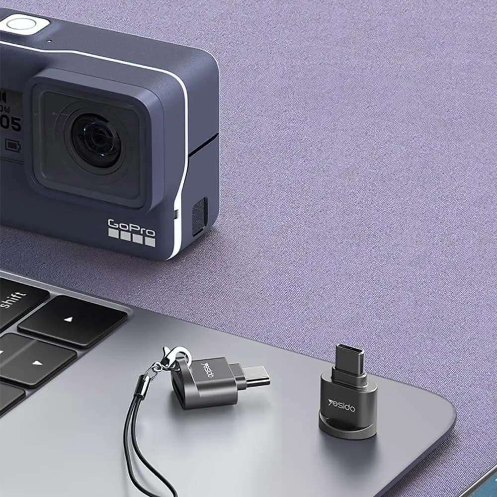 Lecteur de carte microSD vers USB-C - Yesido GS19 Noir - Vue 4