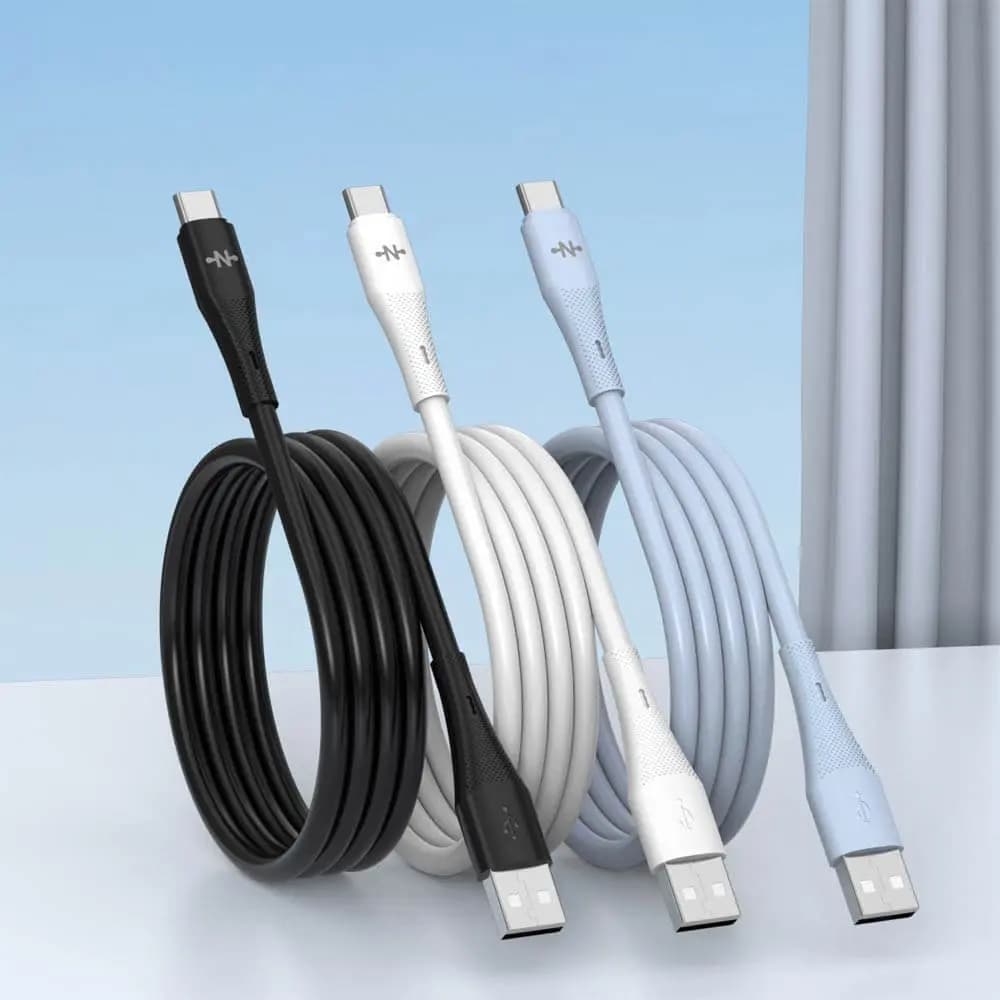 Câble Data USB vers USB-C CONNECT 24W (1m) Blanc - Vue 2