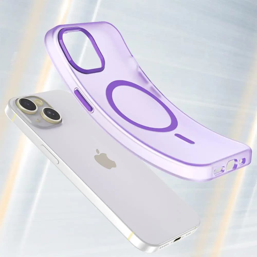Coque MagSafe bi-matière – iPhone 14 – PROTECT MF-006 Violet Foncé - Vue 2