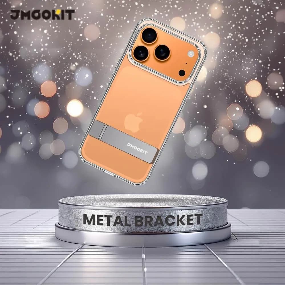 Coque de Protection Metal Bracket JMGOKIT pour Apple iPhone 17 Pro Transparent - Vue 2