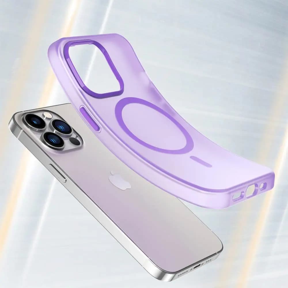Coque MagSafe bi-matière – iPhone 13 Pro – PROTECT MF-006 Violet Foncé  - Vue 2