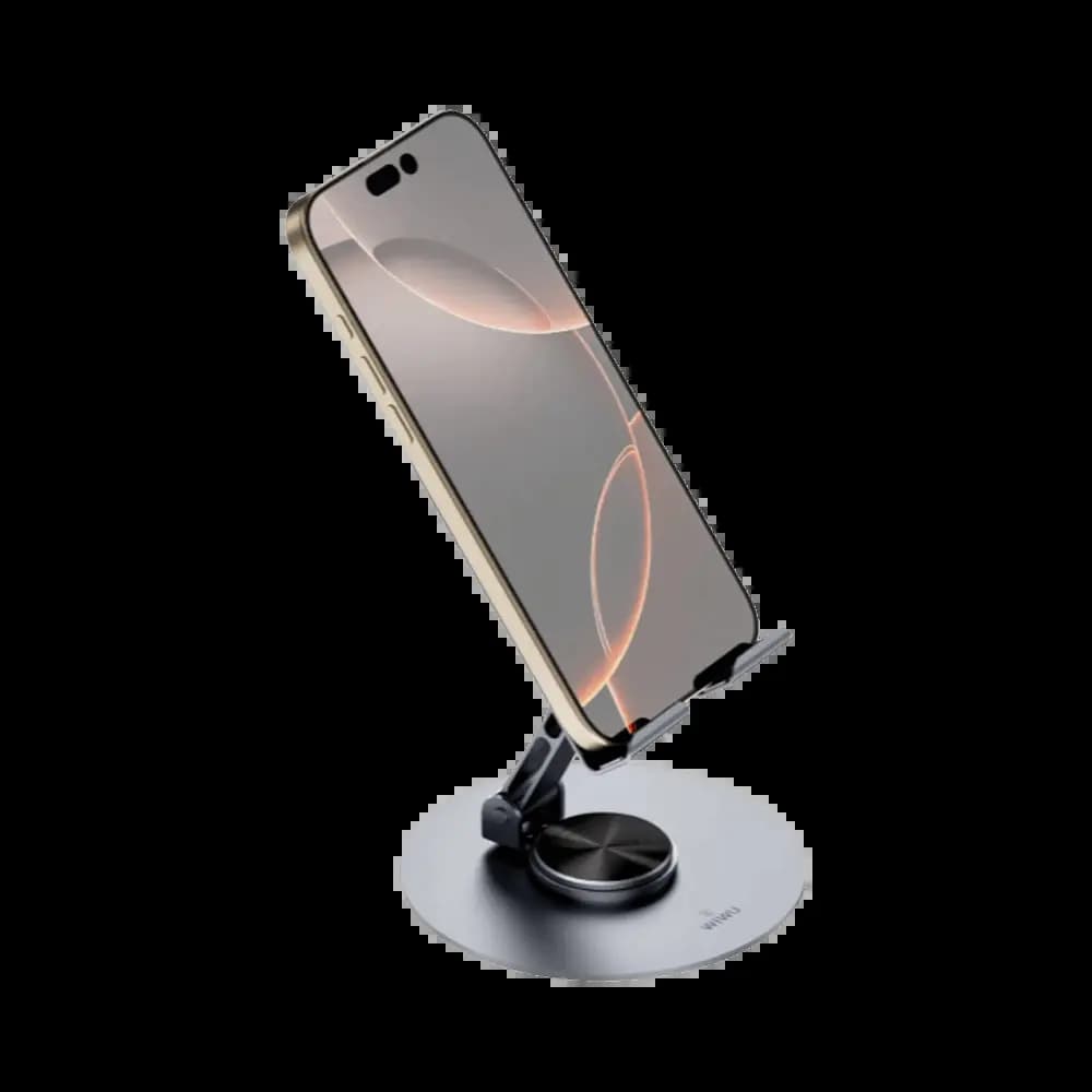 Support smartphone et tablette Wiwu ZM-014 - rotation 360° & ergonomie Gris - Vue 7