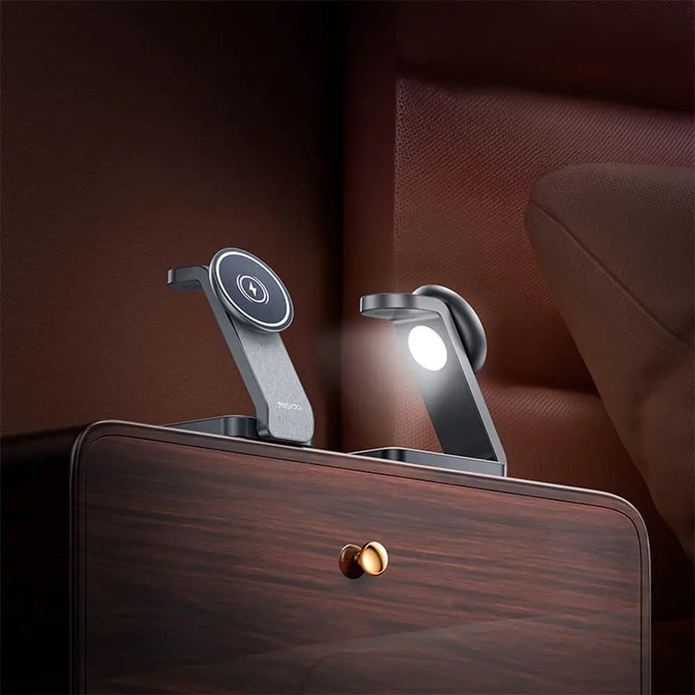 Station de Charge sans Fil Yesido 4 en 1 Noir - Vue 3