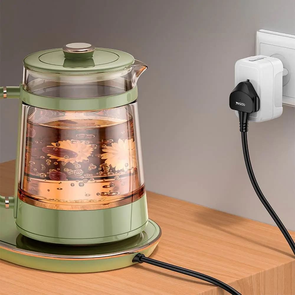 Adaptateur secteur universel 1380W prises EU/UK/US/AUS – Yesido MC32 Blanc - Vue 5