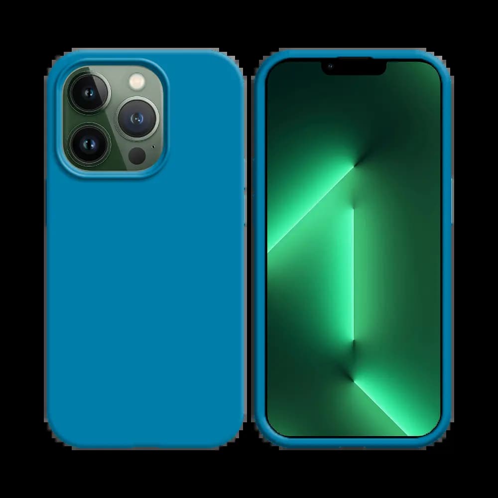 Coque Silicone Compatible pour Apple iPhone 13 Pro (#16) Bleu Ciel