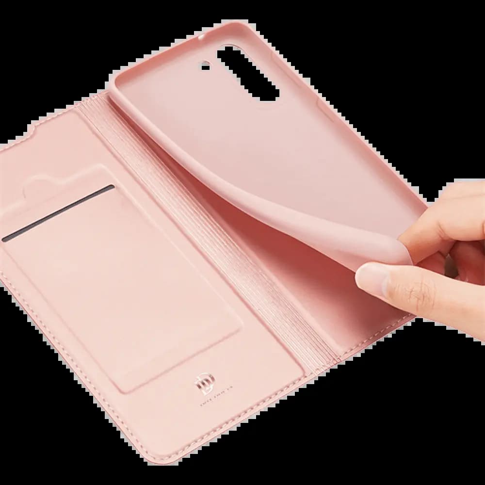 Housse folio Samsung Galaxy S21 FE porte-carte – Dux Ducis Skin Pro Noir - Vue 5