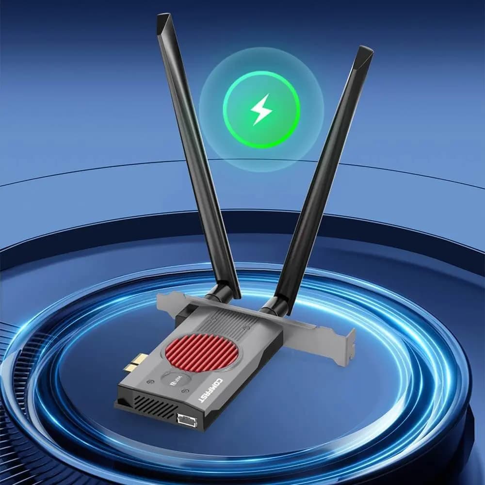 Carte Wi-Fi 7 PCI-E 8774 Mbps + Bluetooth - Comfast CF-BE200 MAX - Vue 4