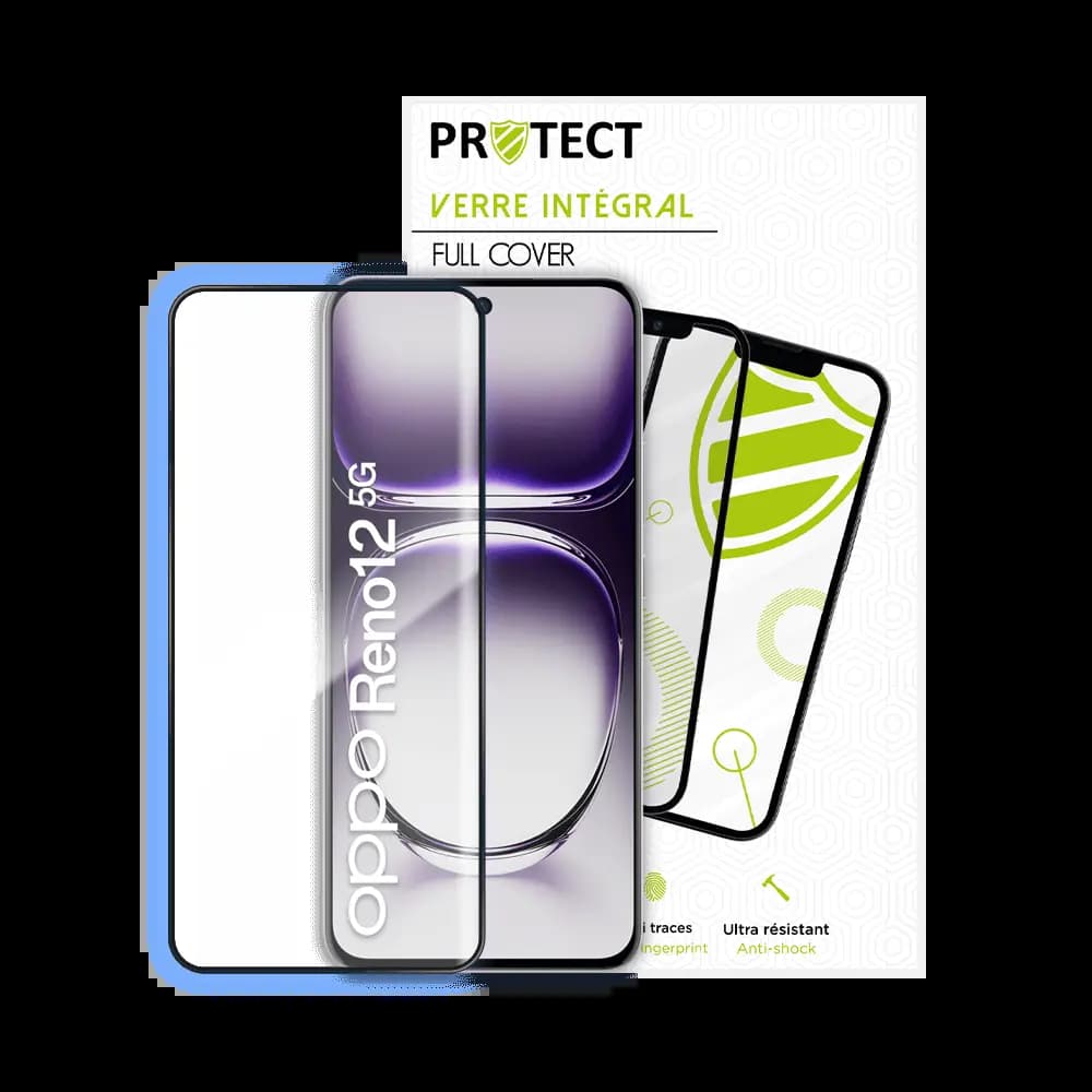 Verre trempé intégral 5D 9H – protection écran OPPO Reno12 5G – PROTECT Noir - Vue 2