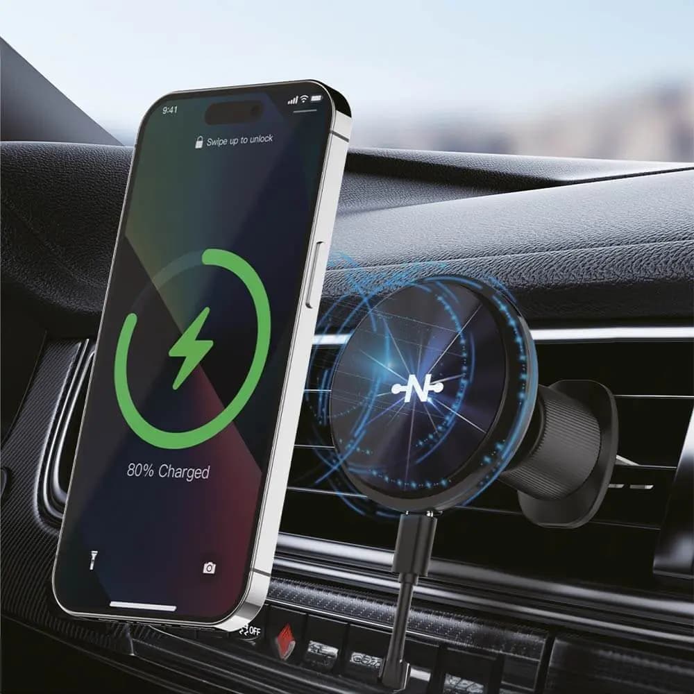 Support Smartphone Chargeur à Induction pour Voiture CONNECT MC-SV15W02 15W Noir - Vue 5