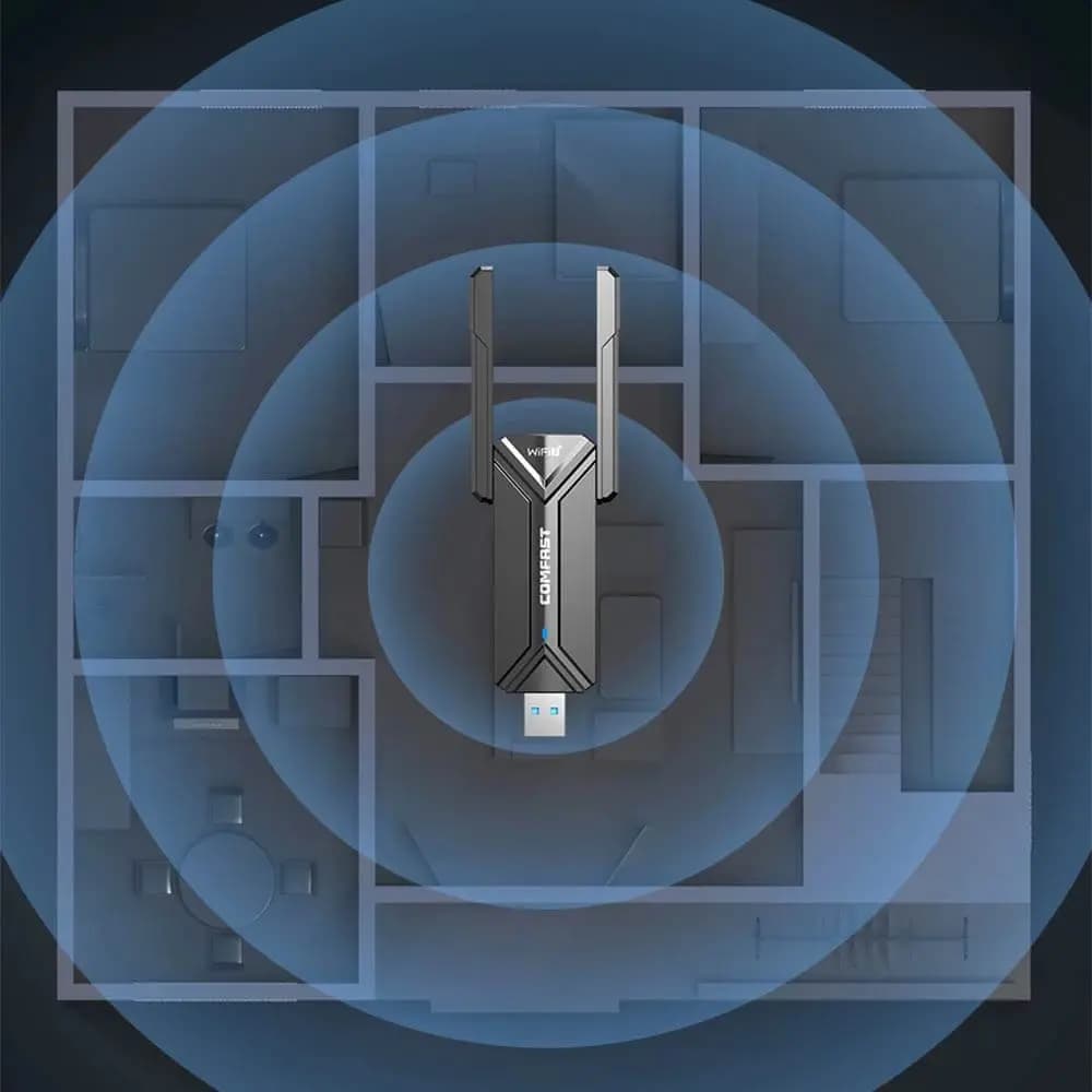Clé WiFi 7 USB  6500 Mbps tri-bande – Comfast CF-983BE - Vue 4