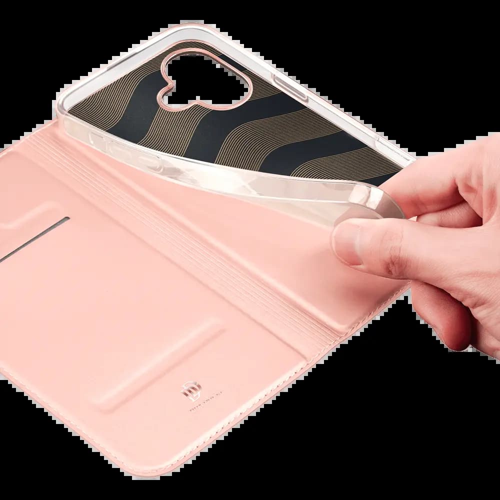 Housse folio iPhone 16 Plus porte-carte – Dux Ducis Skin Pro Rose - Vue 5