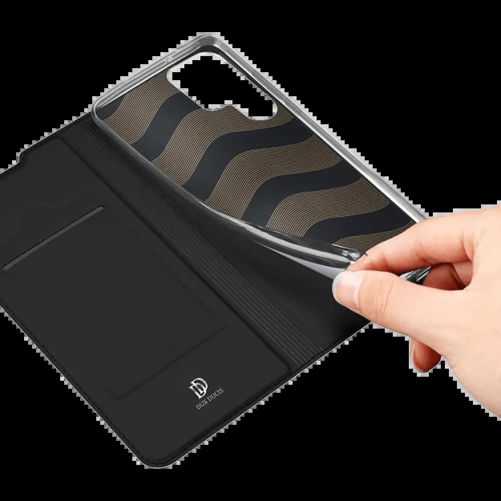 Housse folio Samsung Galaxy S22 Ultra porte-carte – Dux Ducis Skin Pro Noir - Vue 5