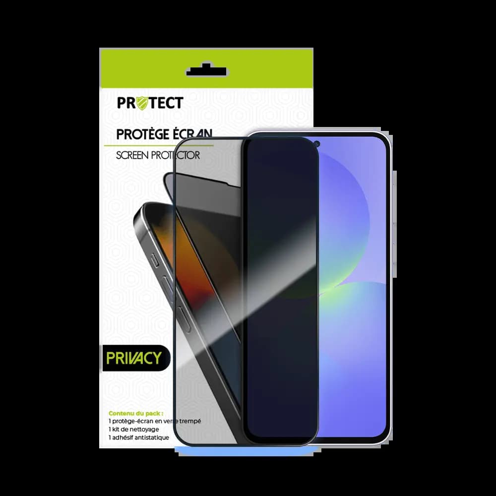 Verre trempé anti-espions 9H – compatible Samsung Galaxy A36 5G / A56 5G – PROTECT Transparent - Vue 20