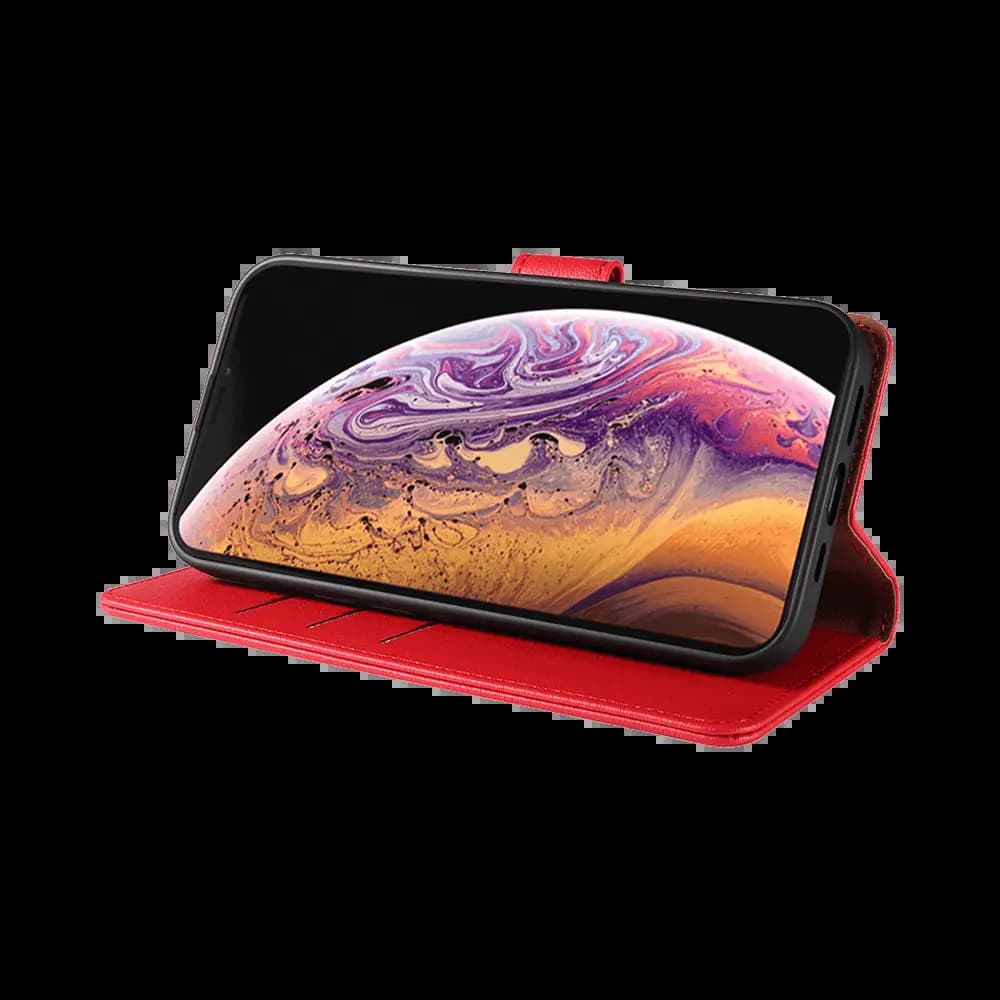 Housse folio anti-RFID iPhone XS Max – PROTECT IP011 Rouge - Vue 5