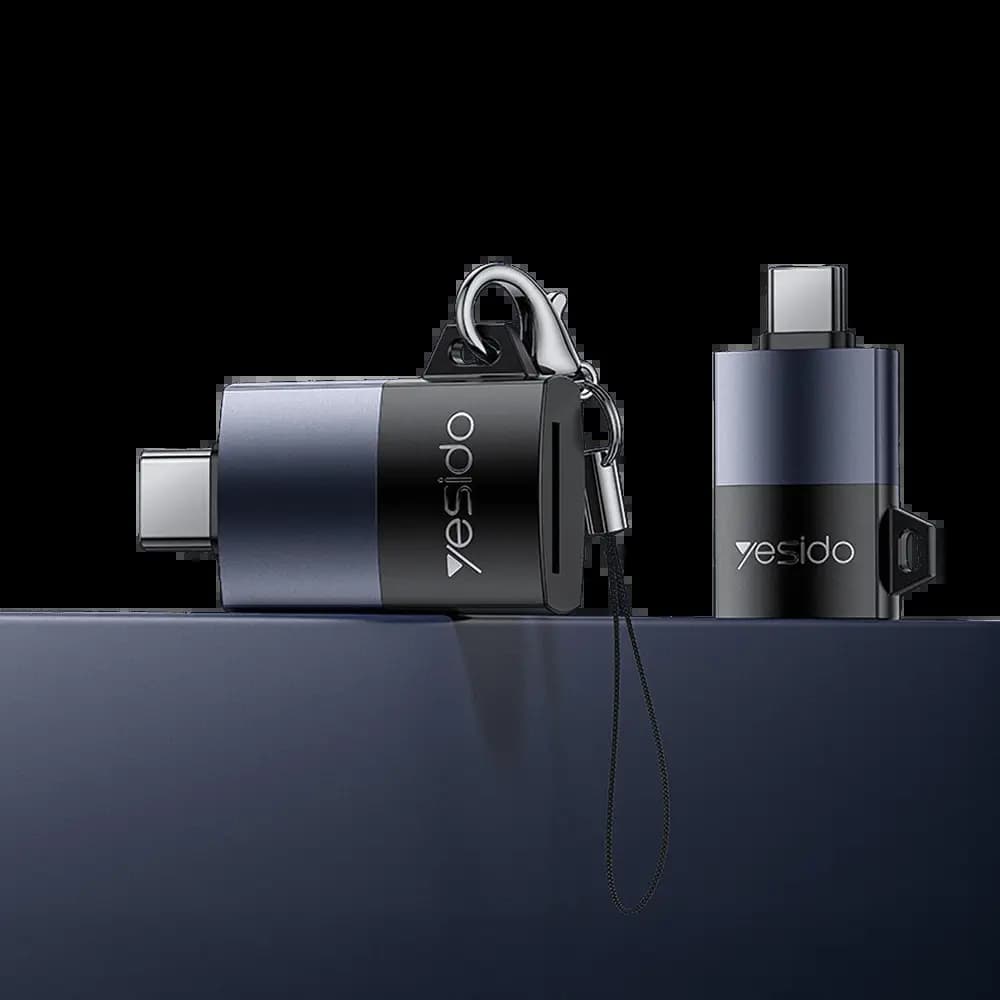 Lecteur de carte microSD vers USB-C - Yesido GS37 Noir - Vue 2