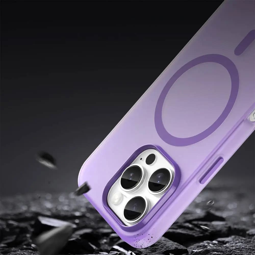 Coque MagSafe bi-matière – iPhone 16 Pro – PROTECT MF-006 Violet Foncé  - Vue 4