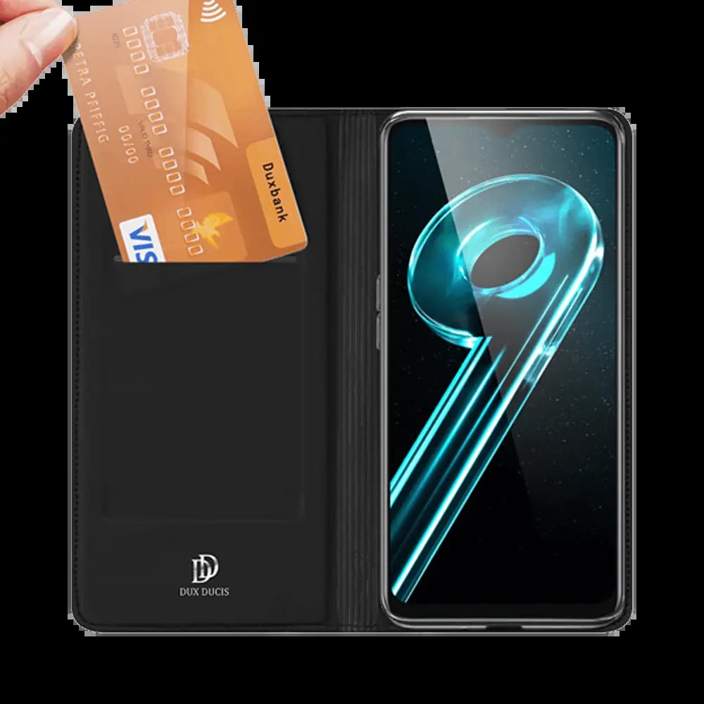 Housse folio Realme 9i 5G porte-carte – Dux Ducis Skin Pro Noir - Vue 2