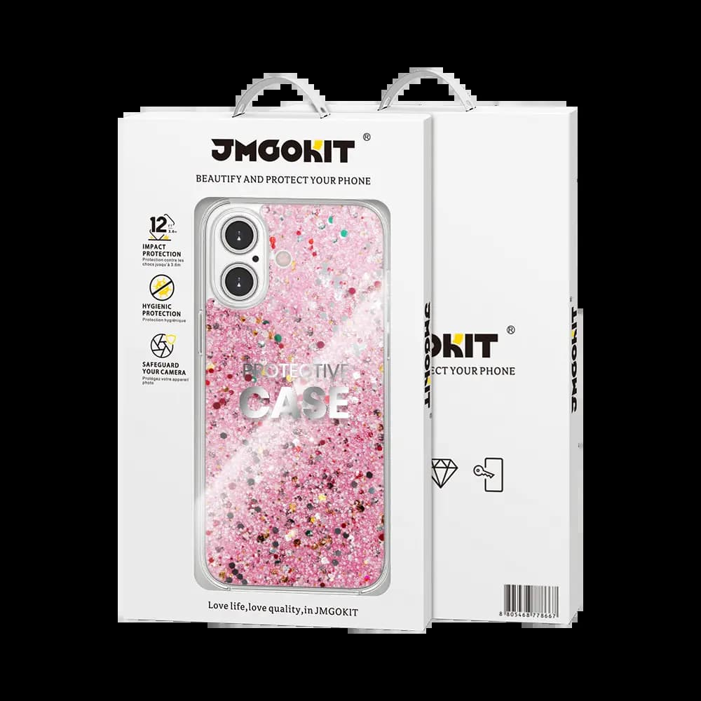 Coque de Protection Twinkle JMGOKIT pour Apple iPhone 16 Plus Rose - Vue 3