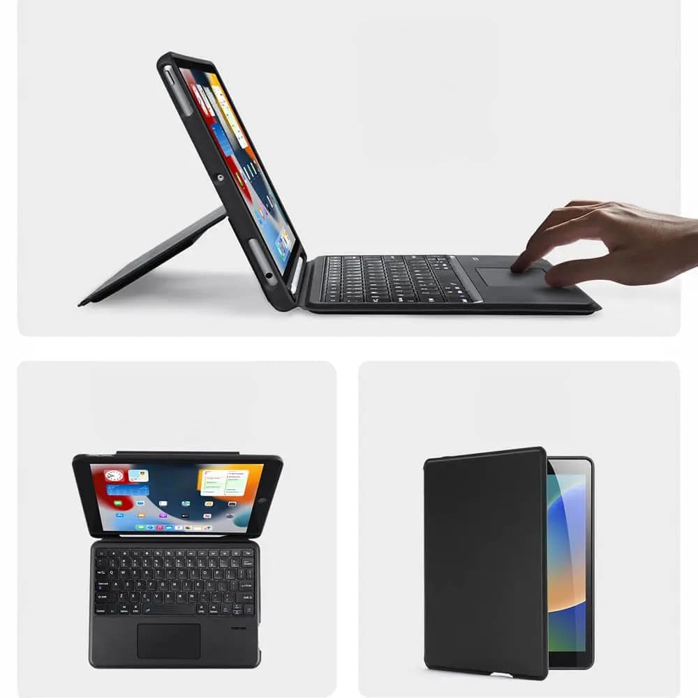 Housse de Protection avec Clavier Rétroéclairé DK Dux Ducis pour Apple iPad 7, 8 & 9, iPad Air 3 & iPad Pro 10.5" (1e génération) Noir - Vue 2