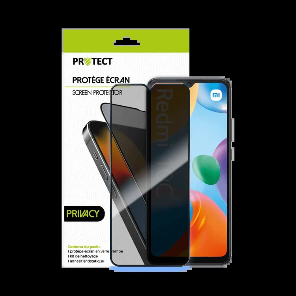 Verre trempé anti-espions 9H – Xiaomi Redmi 10C – PROTECT Transparent - Vue 2