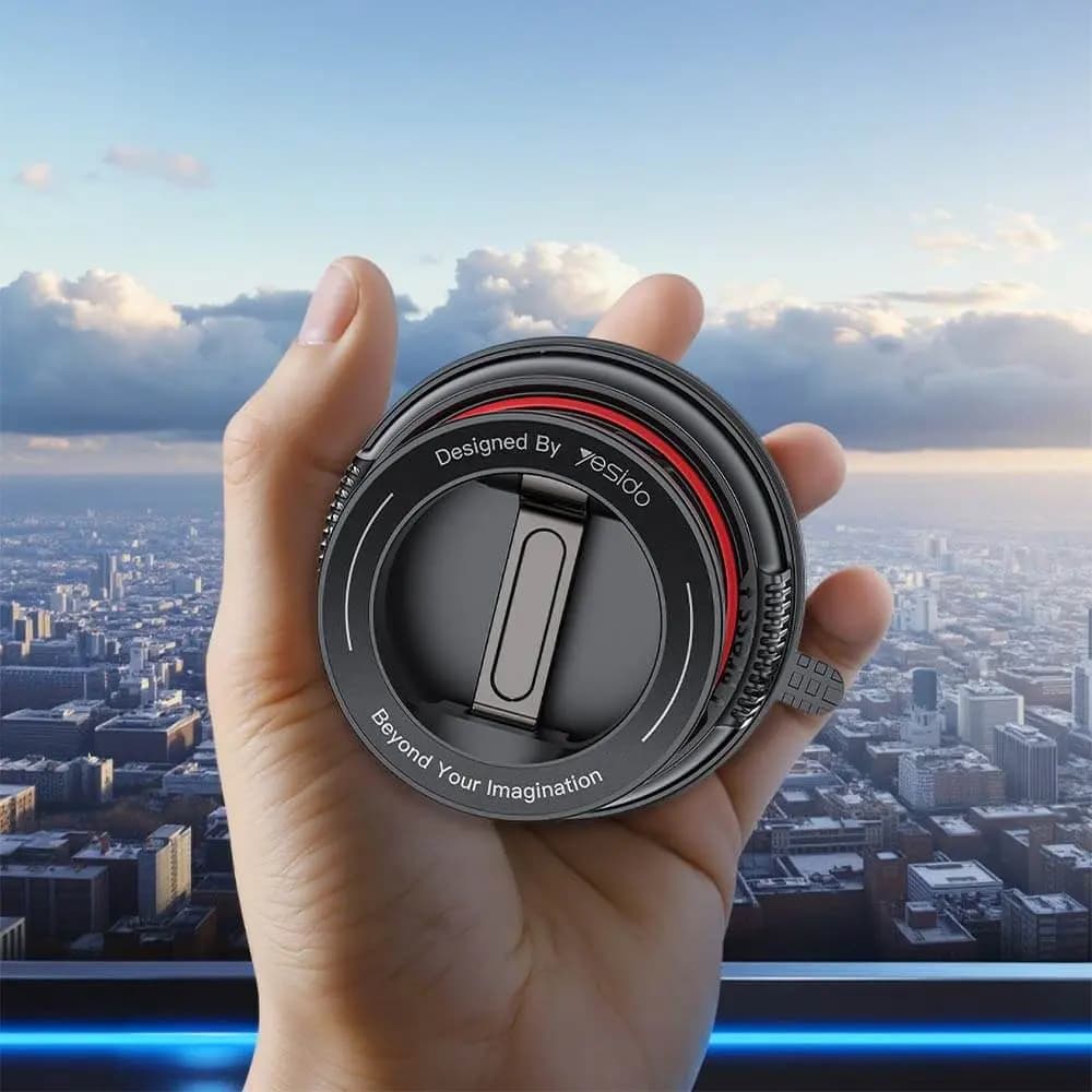 Support smartphone magnétique pour voiture fixation par ventouse Yesido C219 Noir - Vue 4