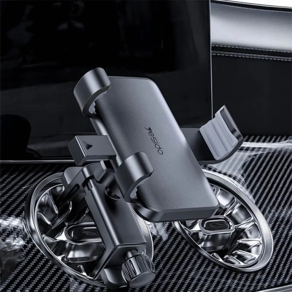 Support smartphone pour voiture fixation grille d'aération Mercedes Yesido C240 Noir - Vue 2