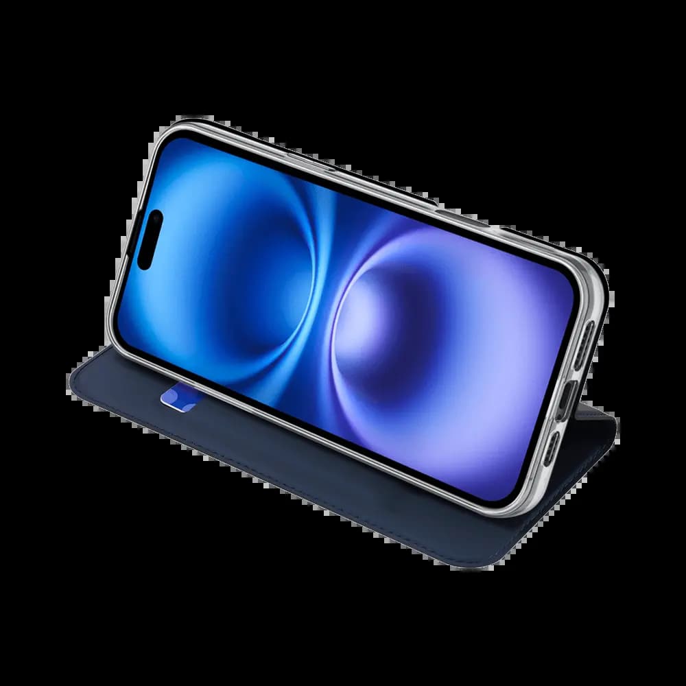Housse folio iPhone 16 Plus porte-carte – Dux Ducis Skin Pro Bleu - Vue 4