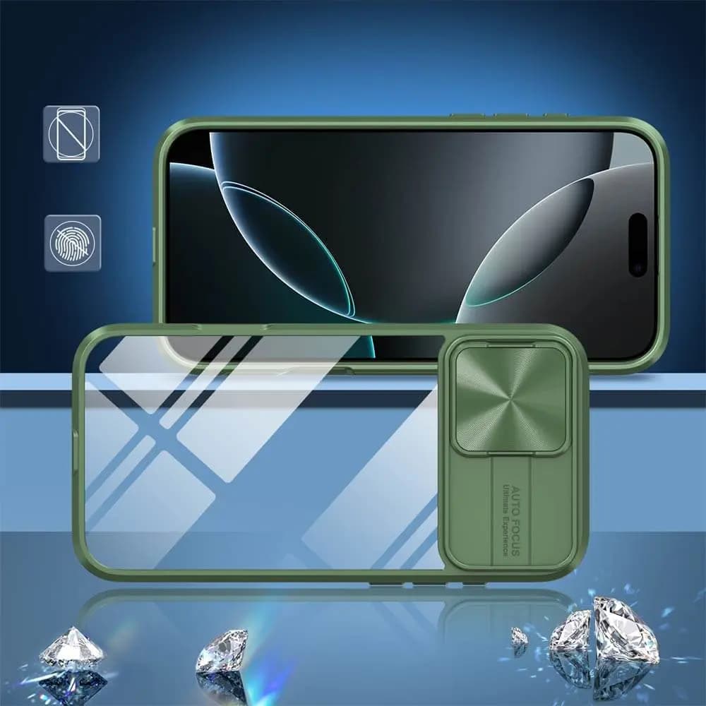 Coque avec cache caméra – iPhone 16 Pro Max – PROTECT IE027 Vert Foncé - Vue 2