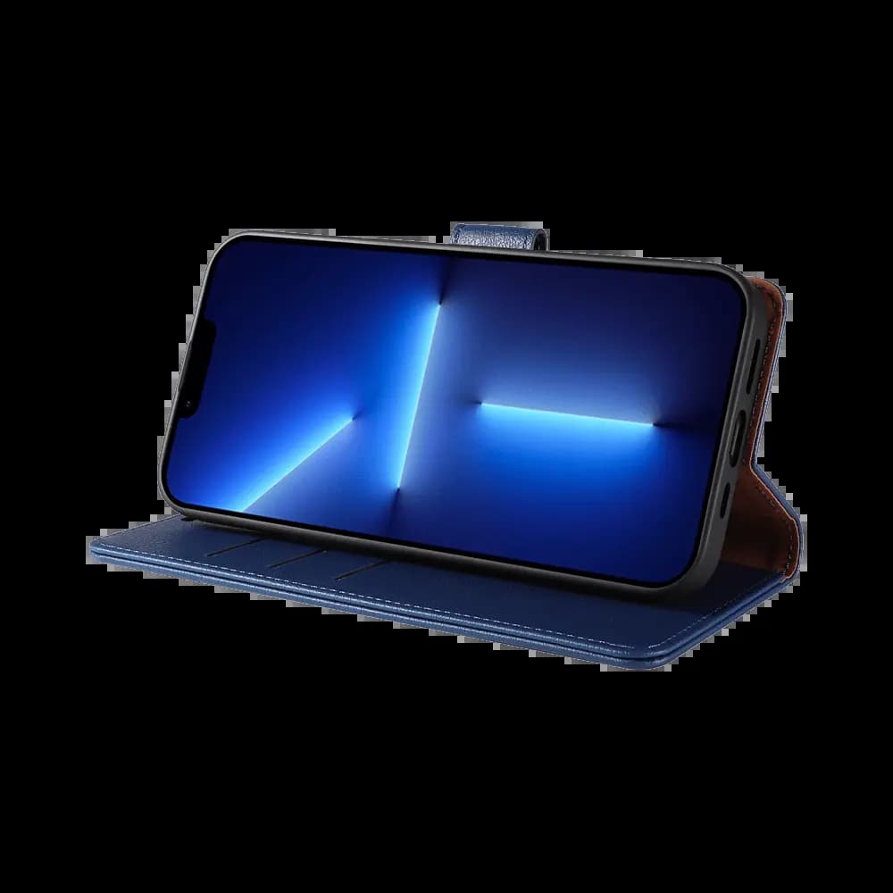 Housse folio anti-RFID iPhone 13 Pro – PROTECT IP011 Bleu Marine - Vue 5