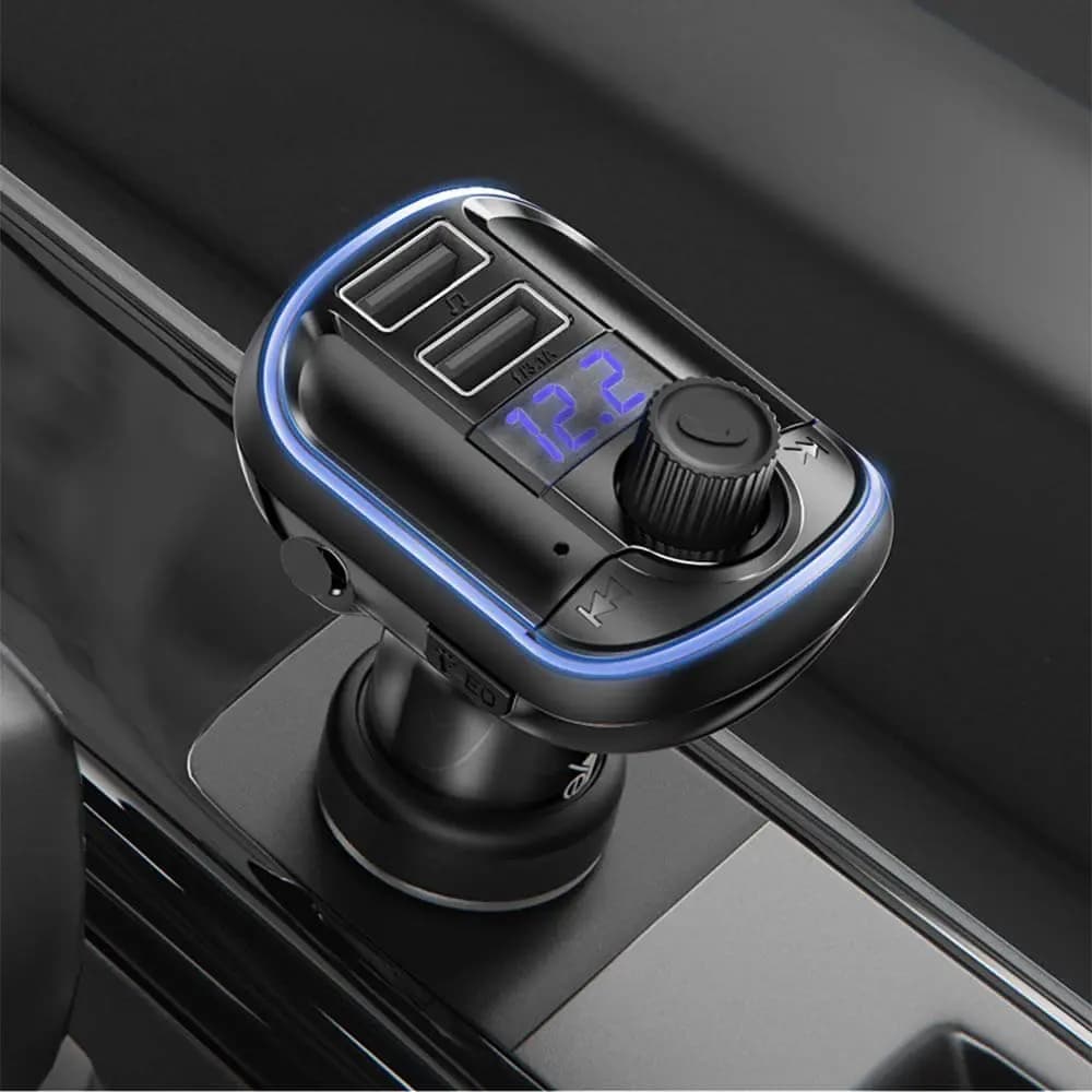 Transmetteur FM Bluetooth & Chargeur Voiture Yesido - Vue 2