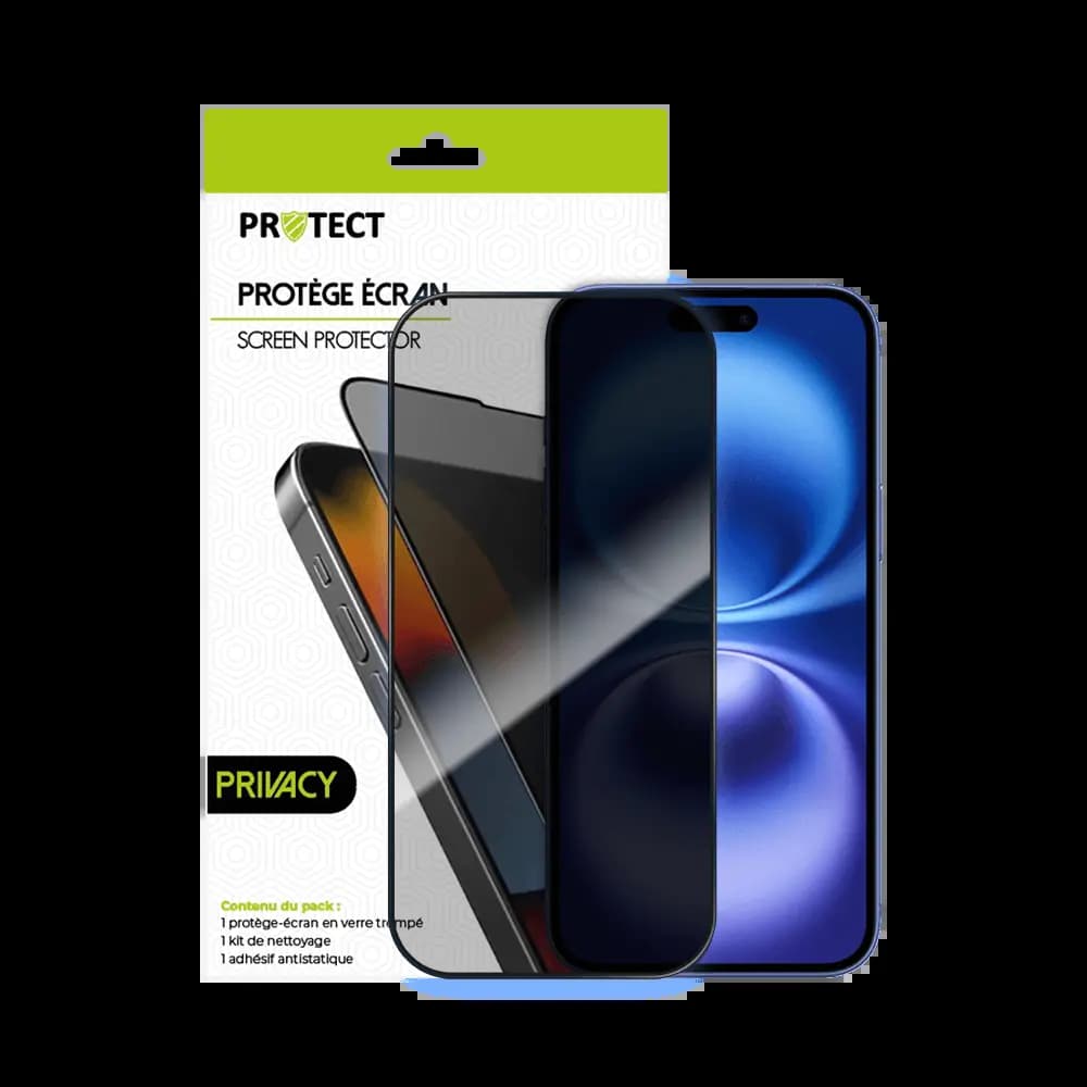 Verre trempé anti-espions 9H – Apple iPhone 16 – PROTECT Transparent - Vue 2
