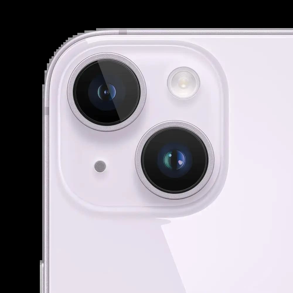 Smartphone occasion iPhone 14 128Go grade C - Mauve - Vue 3