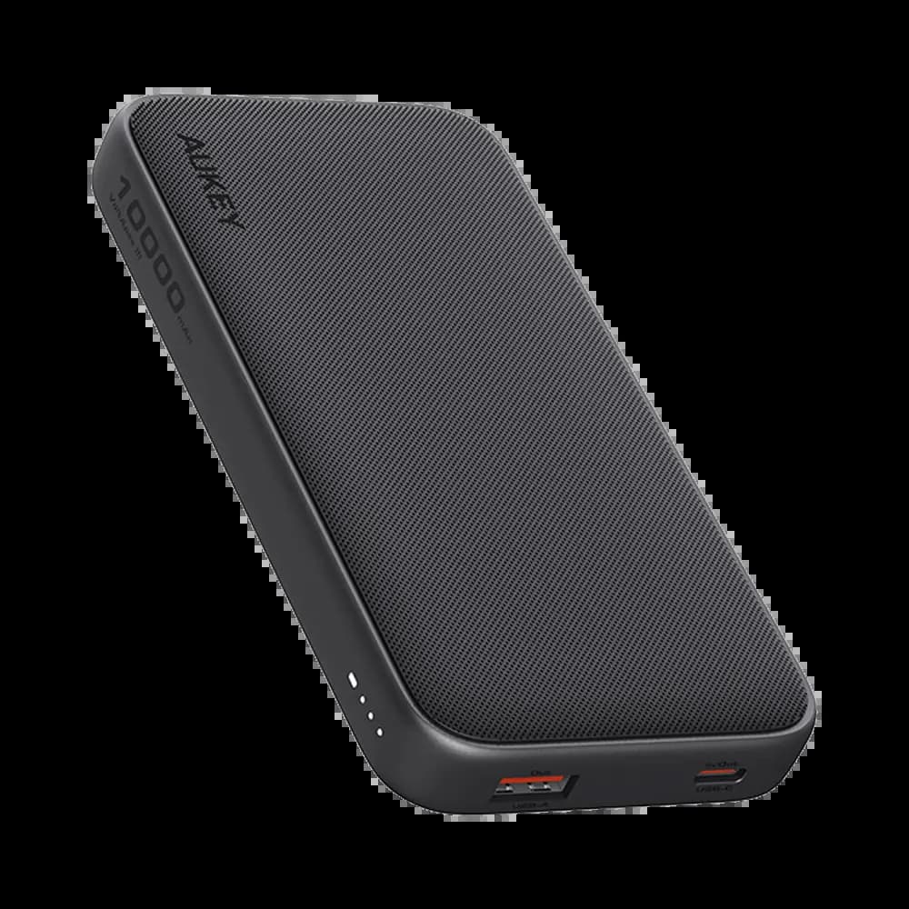 Batterie externe Aukey 10000mAh charge rapide 22.5W & câble inclus - Gris