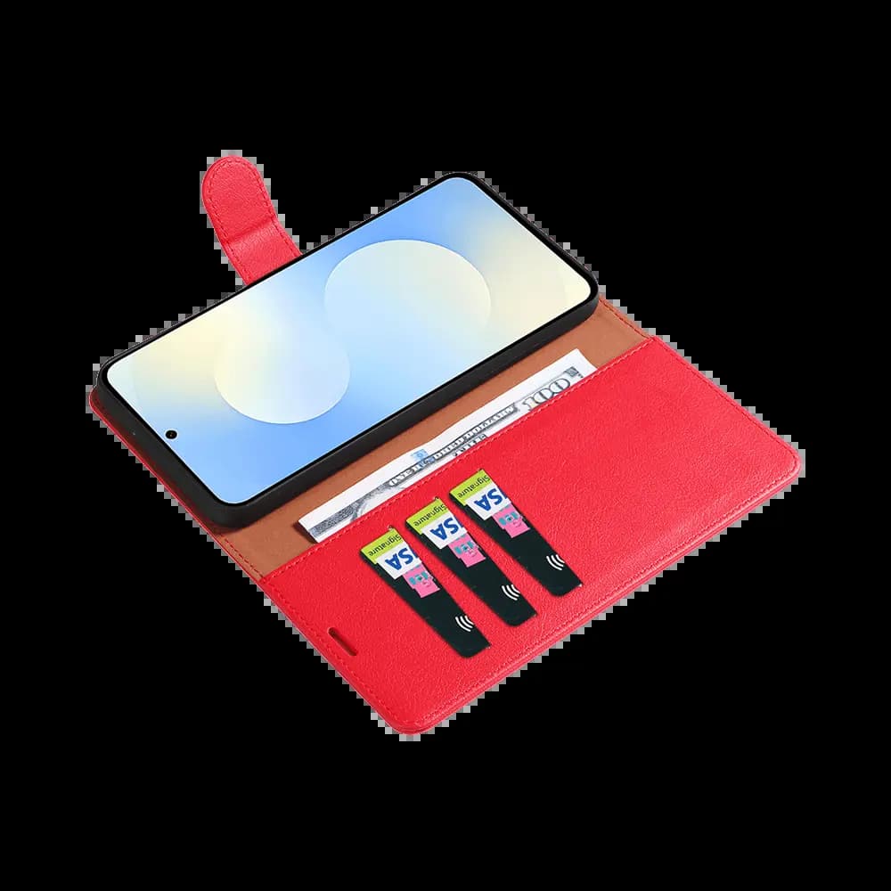 Housse folio anti-RFID Samsung Galaxy S26 – PROTECT IP011 Rouge - Vue 3