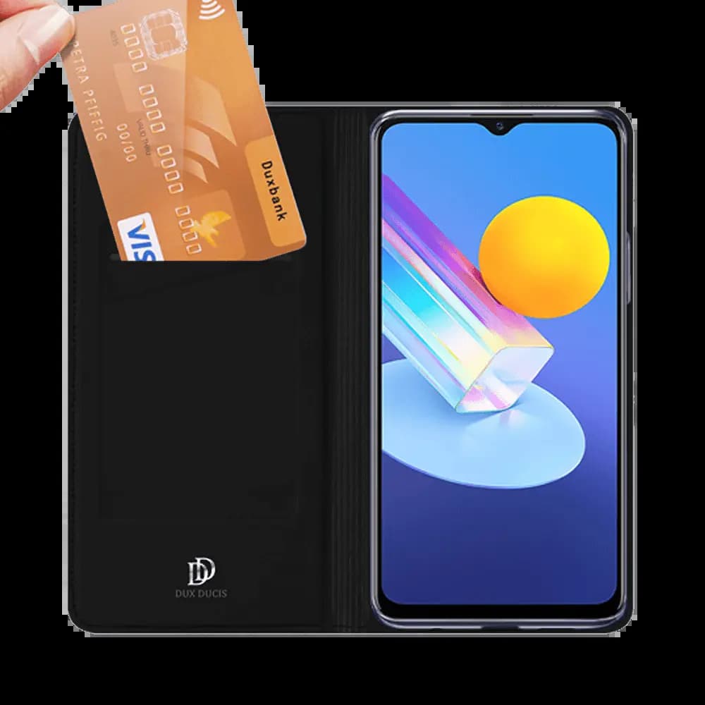 Housse folio Vivo Y72 porte-carte – Dux Ducis Skin Pro Noir - Vue 2