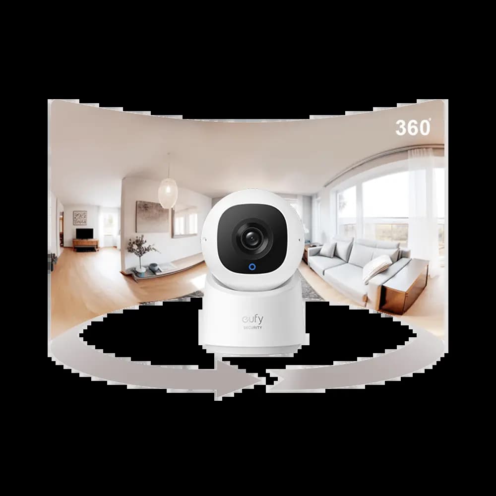 Caméra de surveillance intérieure Eufy C220 2K — détection IA et vision nocturne - Vue 3