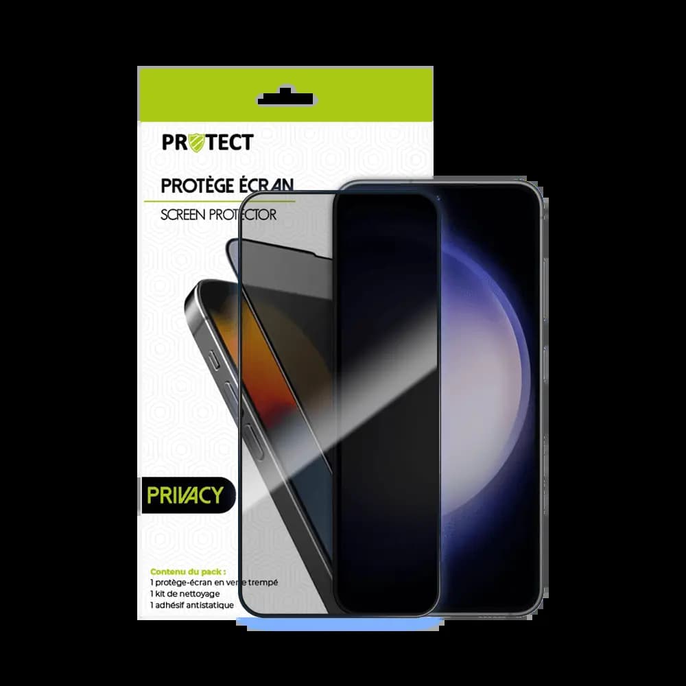Verre trempé anti-espions 9H – Samsung Galaxy S23 5G – PROTECT Transparent - Vue 2
