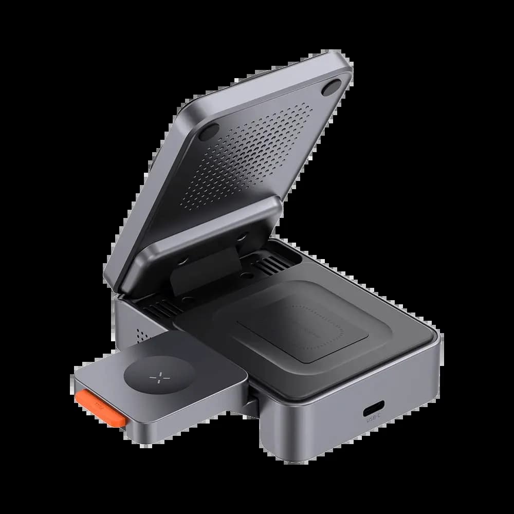 Station de charge 3-en-1 recharge Qi2 rapide & pliable - Mcdodo CH-5190 Noir - Vue 3