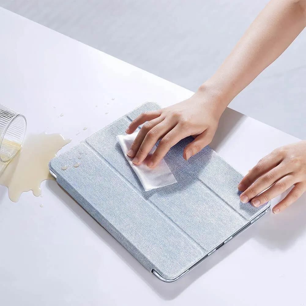 Housse folio iPad Pro 11" M4 avec porte-stylet - Dux Ducis Unid Bleu - Vue 3