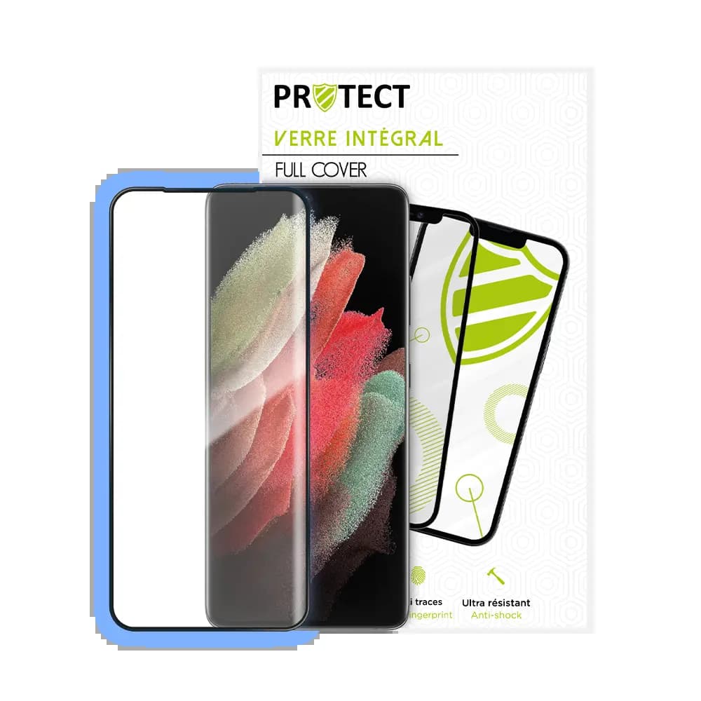 Verre trempé intégral 5D 9H – protection écran Samsung Galaxy S21 Ultra 5G – PROTECT Noir - Vue 2