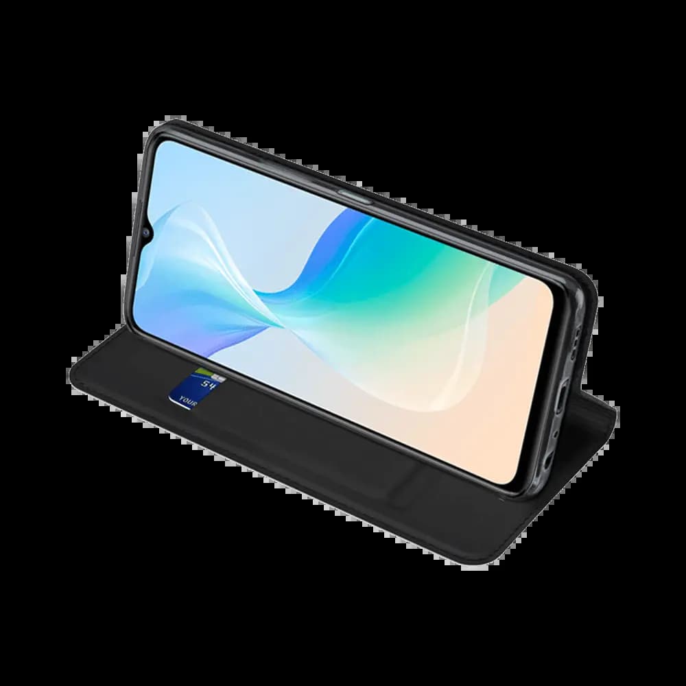 Housse folio Vivo Y76 5G porte-carte – Dux Ducis Skin Pro Noir - Vue 4