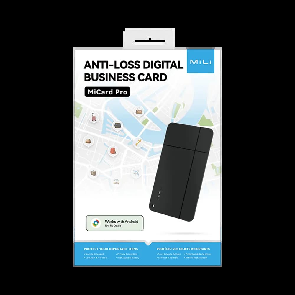 Traceur GPS format carte MILI MiCard Pro pour Android - ultra-fin Noir - Vue 5