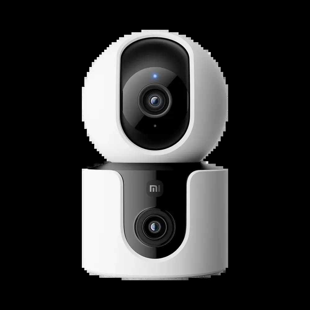 Caméra de surveillance intérieure Xiaomi C300 Dual Wi-Fi 2K double objectif, vision 360° et détection IA - Blanc