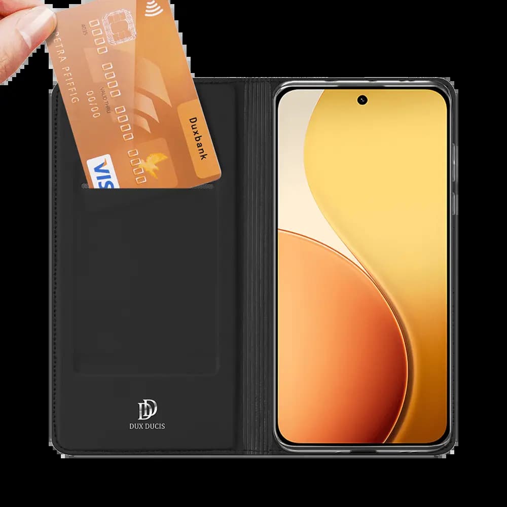 Housse folio OPPO Reno14 5G porte-carte – Dux Ducis Skin Pro Noir - Vue 2