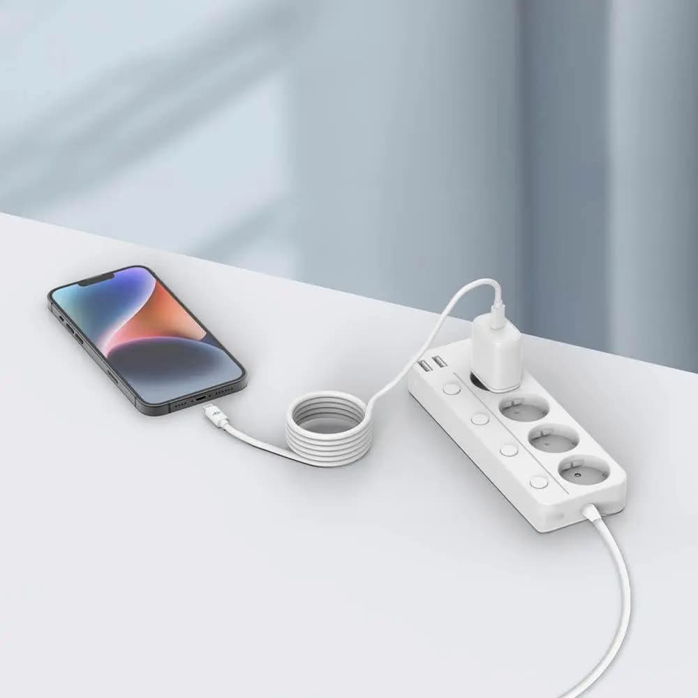 Câble Data USB-C vers Lightning CONNECT 27W Magnétique (1m) Blanc - Vue 2